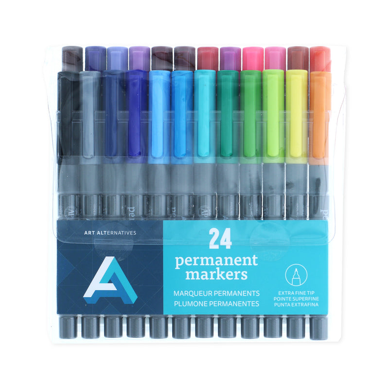 Art Alternatives Permanent Markers Extra Fine 24 Set