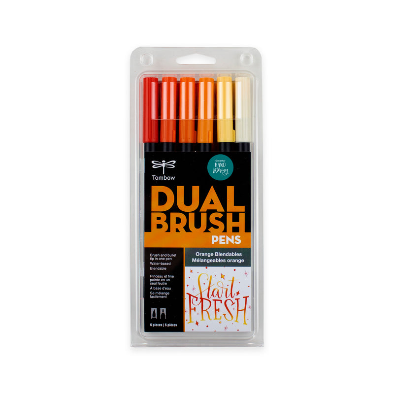 Tombow Dual Brush Set 6 - Orange