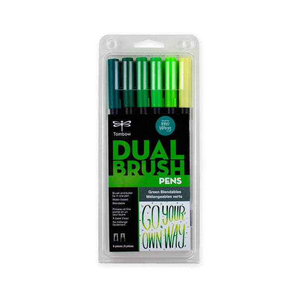 Tombow Dual Brush Set 6 - Green