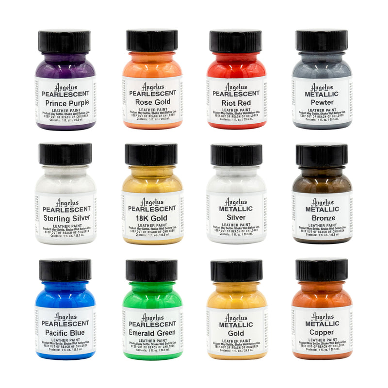 Angelus Metallic and Pearlescent 12 Piece Kit