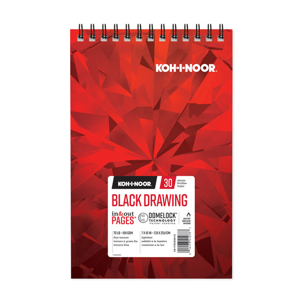 Koh-I-Noor Black Drawing Pad 7" x 10"