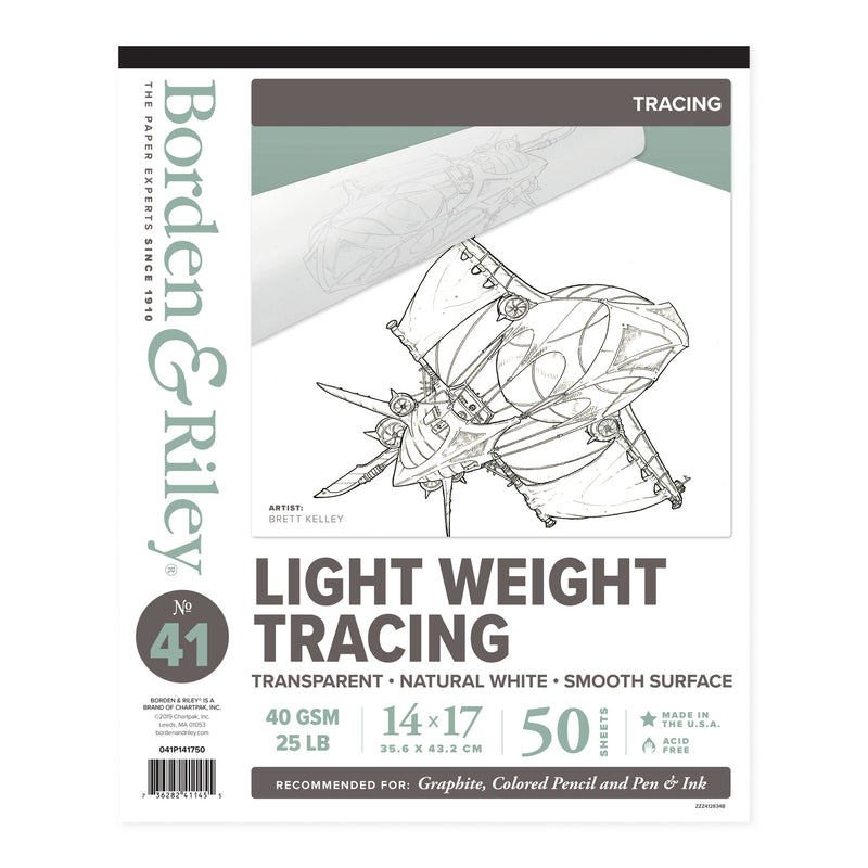 Borden & Riley No.41 Light Weight Tracing Pads - 50 Sheets
