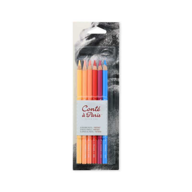 Conte Pastel Pencil Set of 6 Portrait