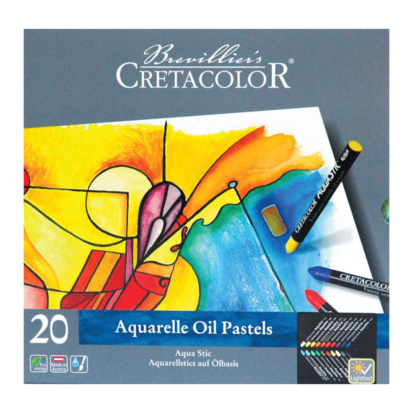 Cretacolor Aqua Stic Watersolube Oil Pastel Set of 20