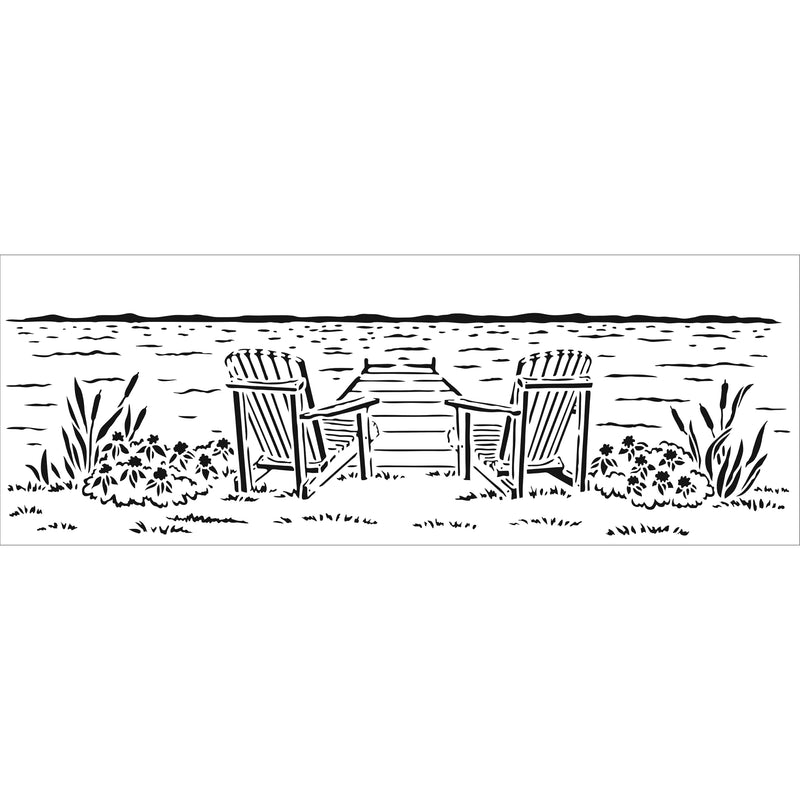 The Craft's Workshop At the Lake Sign Stencil - 16.5" x 6"