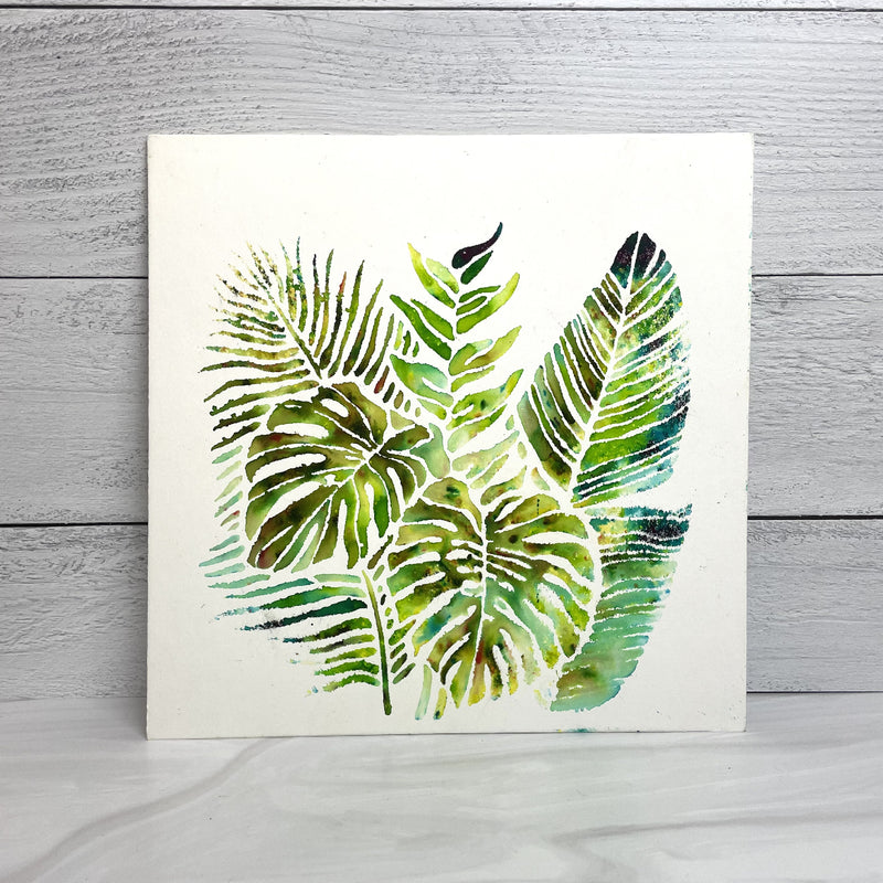 The Crafter's Workshop Tropical Fronds Stencil - 6" x 6"