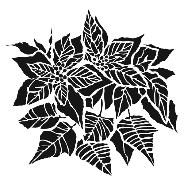 The Crafter's Workshop Poinsettia Stencil - 6" x 6"