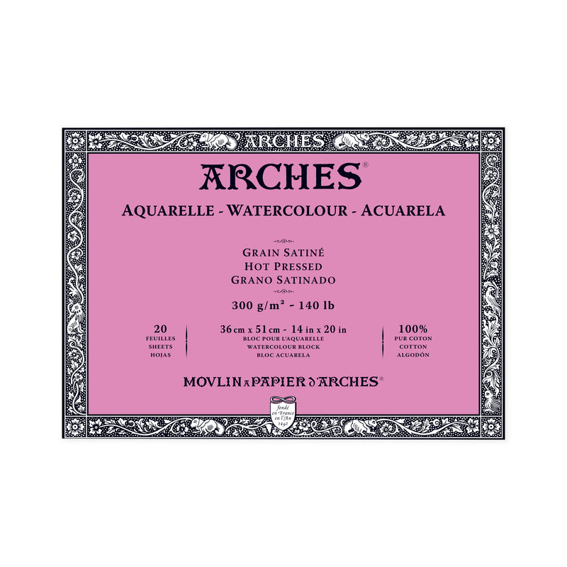 Arches Watercolour Blocks - Hot Pressed 140lb