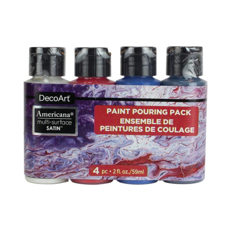 DecoArt Americana Multi-Surface Satin Paint Pouring Pack - Americana