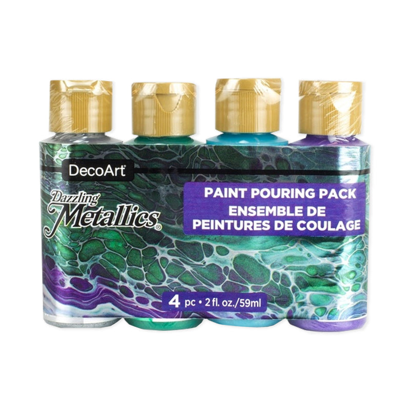 DecoArt Dazzling Metallics Paint Pouring Pack - Jewel Tones