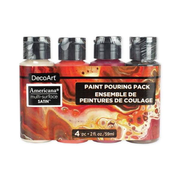 DecoArt Americana Multi-Surface Satin Paint Pouring Pack - Molten Lava