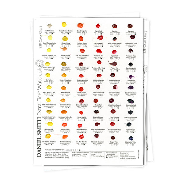 Daniel Smith Extra Fine Watercolour 'Try It' Dot Card - 238 Colours