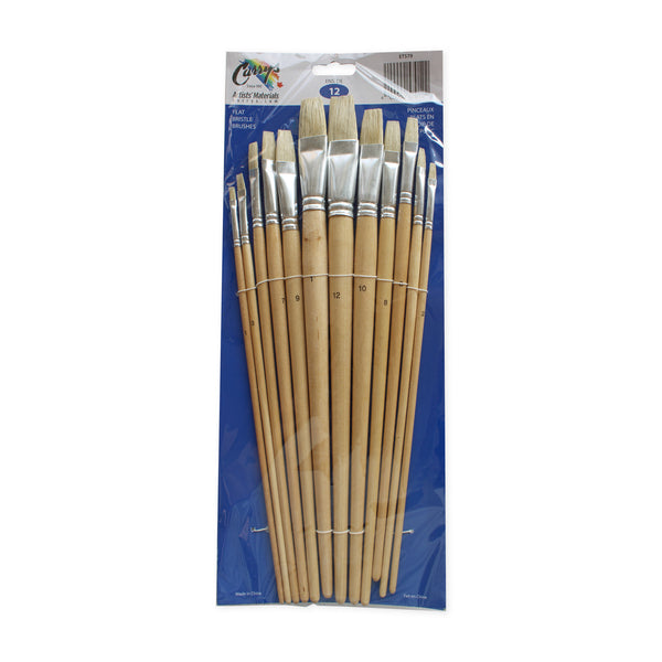 Curry's Series 137 Flat Bristle Brush Pack of 12