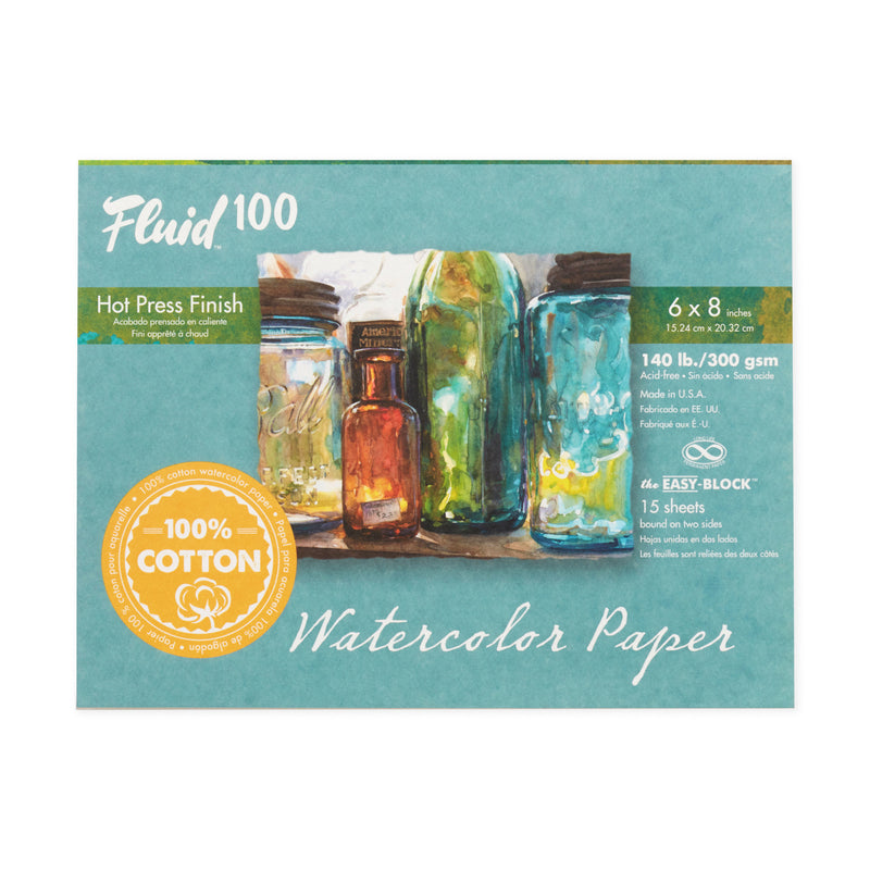 Fluid 100 Watercolour Blocks - Hot Press