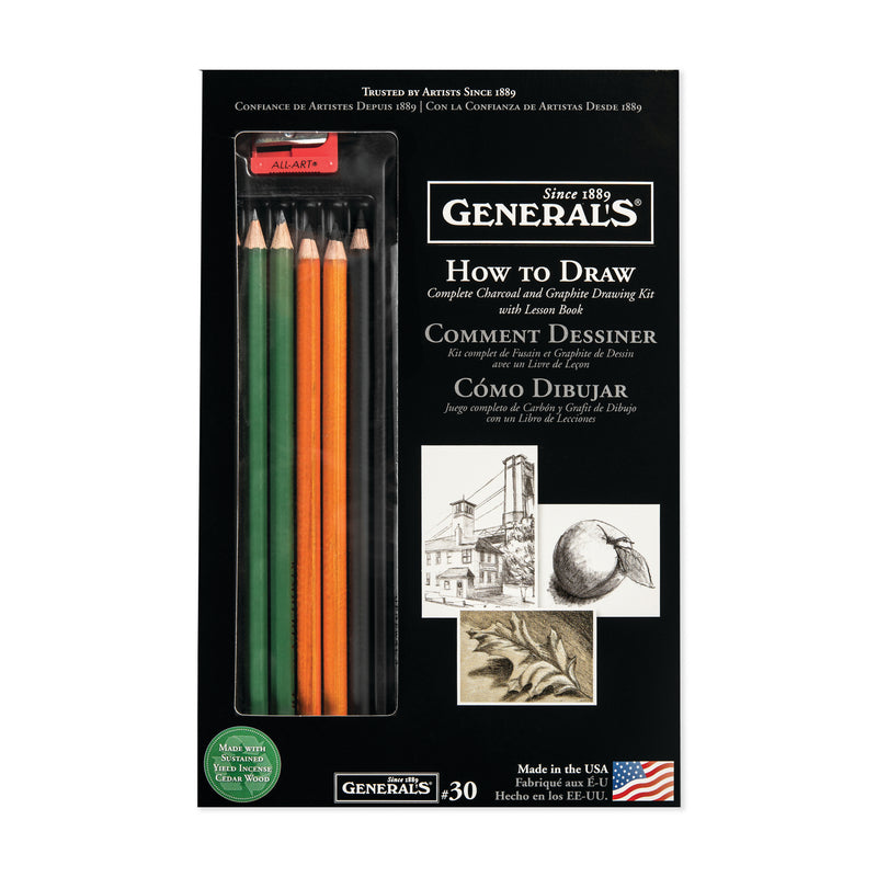 General's How to Draw Complete Charcoal & Graphite Drawing Kit