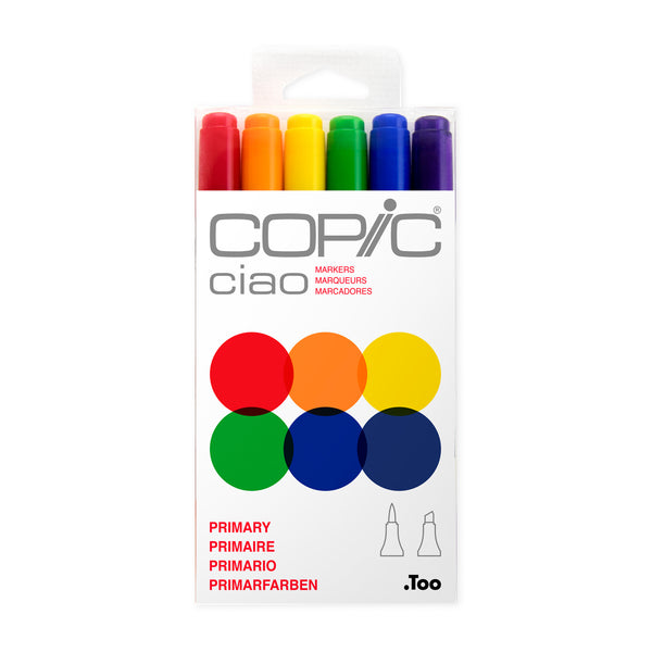 Copic Ciao Marker Set of 6 Primary