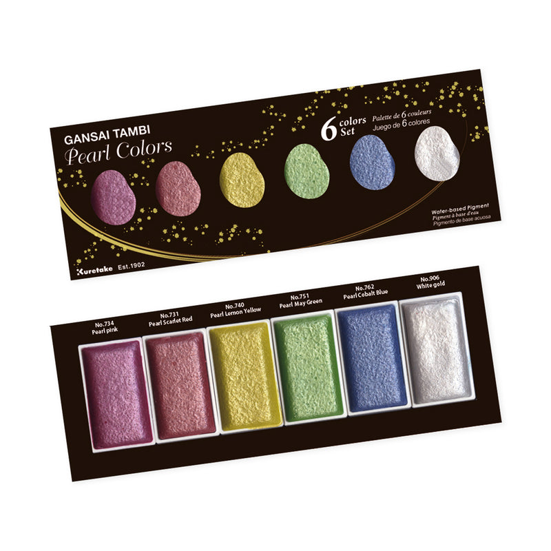 Kuretake Gansai Tambi Watercolour Set - Pearl Colours