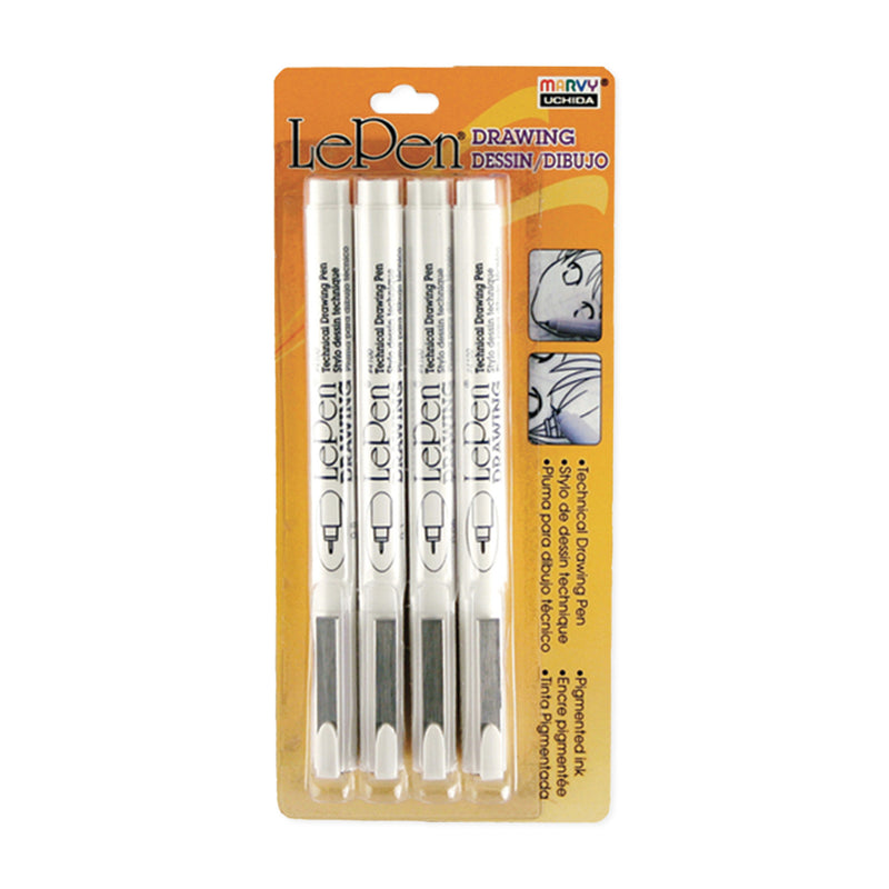Uchida Le Pen Drawing Technical Pen - Set of 4