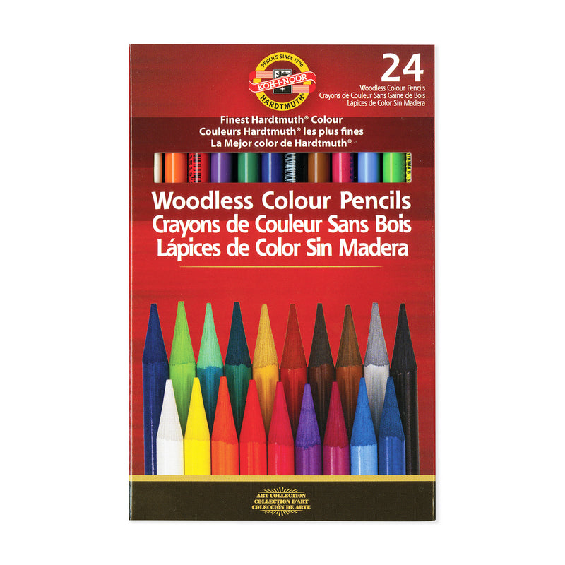 Koh-i-Noor Progresso Woodless Colored Pencil Set of 24