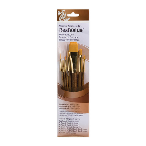 Princeton RealValue 7 Piece Brush Set - Brown #9141