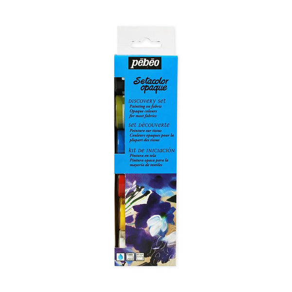 Pebeo Setacolor Opaque Fabric Introductory Set 6 x 20ml