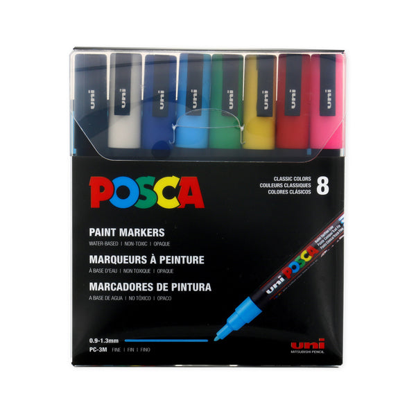 Posca Acrylic Paint Markers Basic Fine Set of 8
