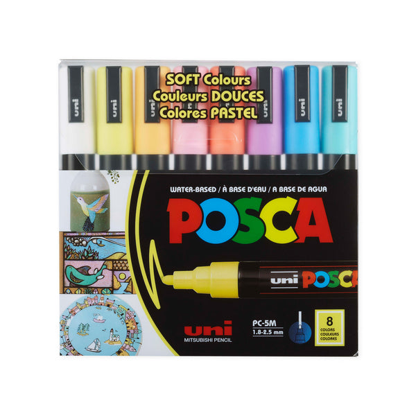 Posca Medium Set of 8 Soft Colours