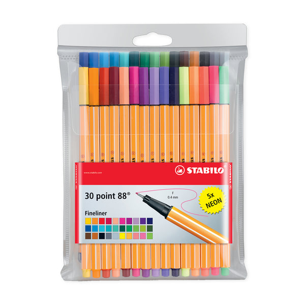 Stabilo Point 88 Fineliners Set of 30 Neons