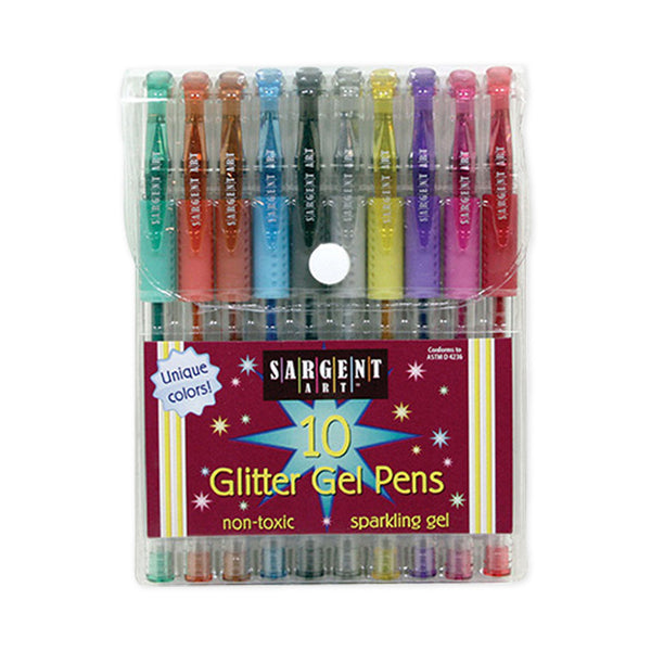 Sargent Art Gel Pen - Set of 10 Glitter