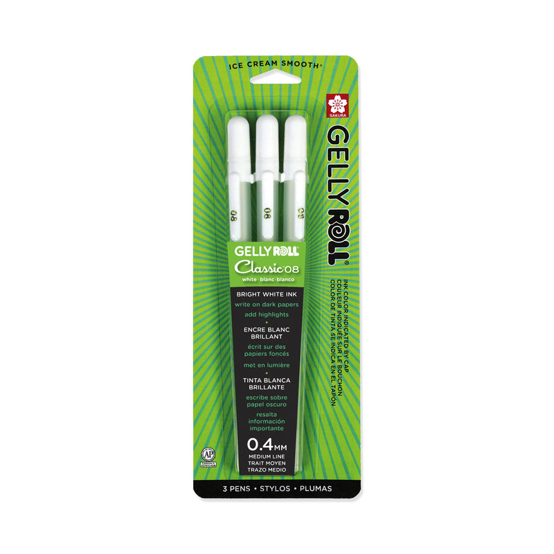 Sakura Gelly Roll Classic White Medium (08) 3-Pack