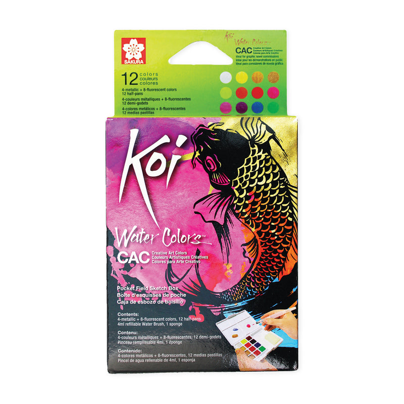 Sakura Koi Watercolour Creative Arts Colour Half-Pan Set of 12