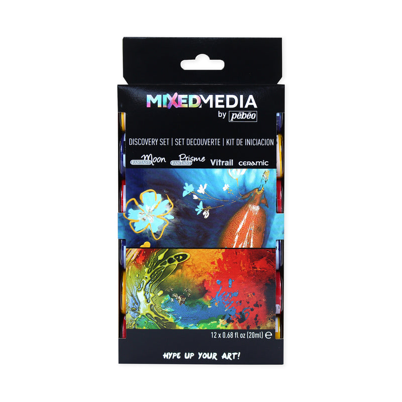 Pebeo Discovery Mixed Media Kit - 12 x 20ml