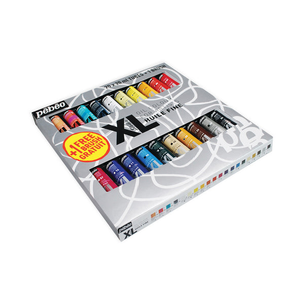 Pebeo Studio XL Oil Paint Set 20 x 20ml w/ Brush