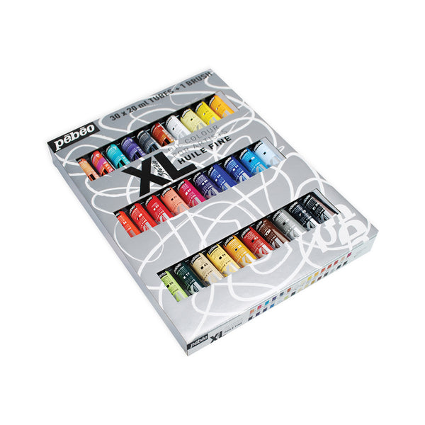 Pebeo Studio XL Oil Paint Set 30 x 20ml w/ Brush