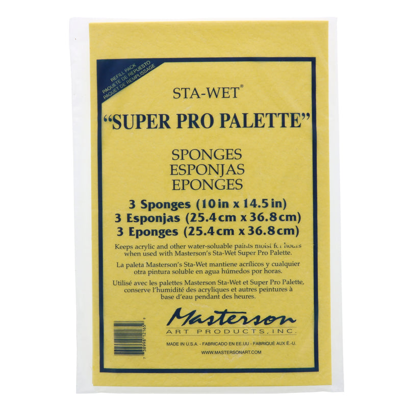 Masterson's Sta-Wet Palette Sponge Refill 3pk 10 x 14.5