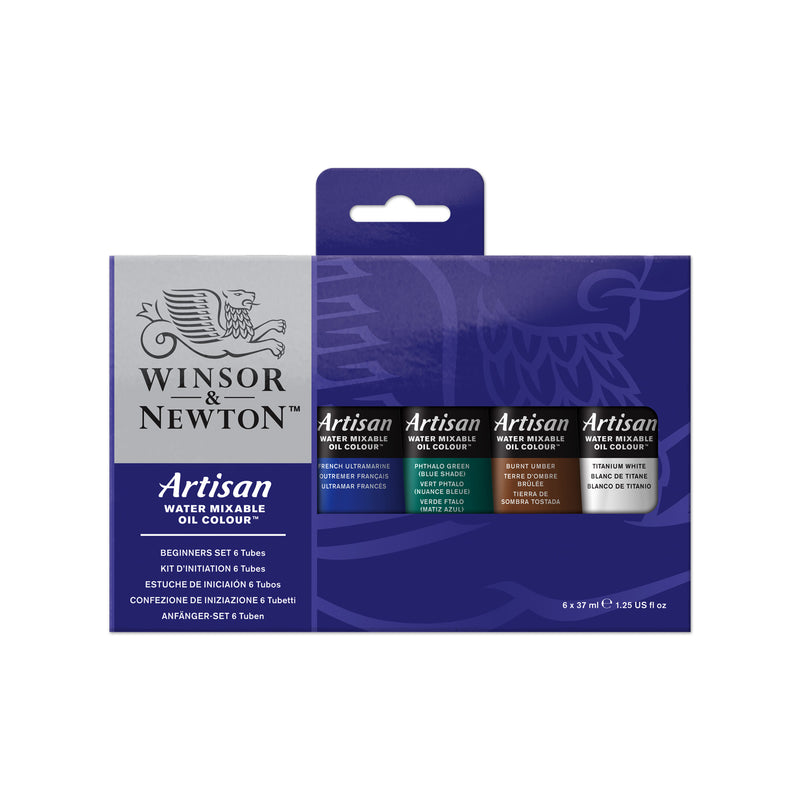 Winsor & Newton Artisan Water Mixable Oil Beginner Set - 6 x 37ml Tubes