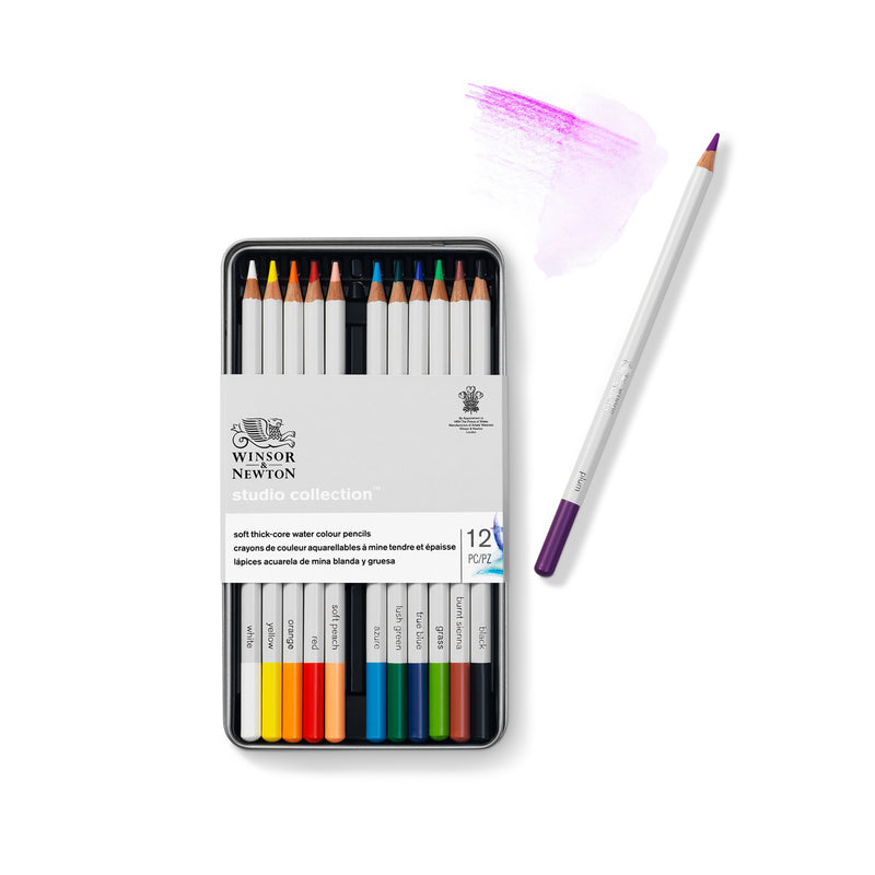 Winsor & Newton Studio Collection - 12 Watercolour Pencil Set