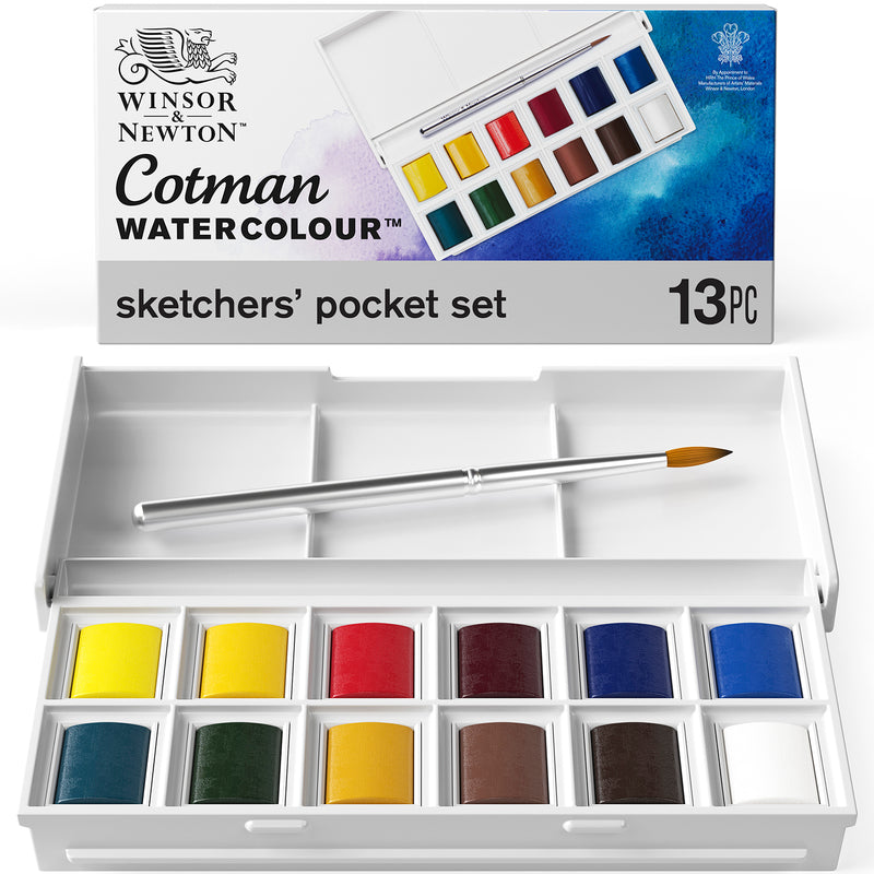 Winsor and Newton Cotman watercolour sketchers' pocket set of 13.
