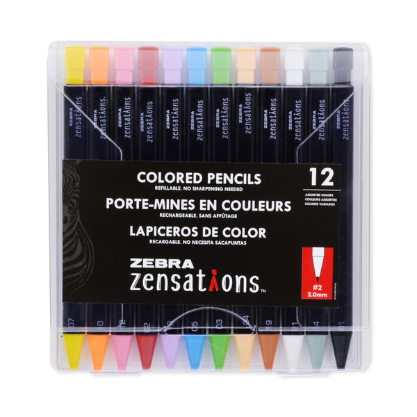 Zebra Zensations Mechanical Coloured Pencils Set of 12
