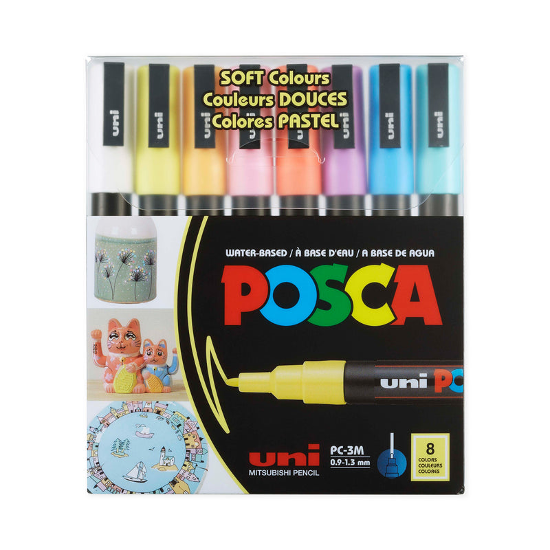 Posca Soft Colour (3M) Fine Marker 8-Piece Set